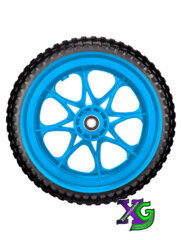 Wheels All-Terrain Tubeless Foam Zuca Dynamic Discs Cart Set of 2 - Blue